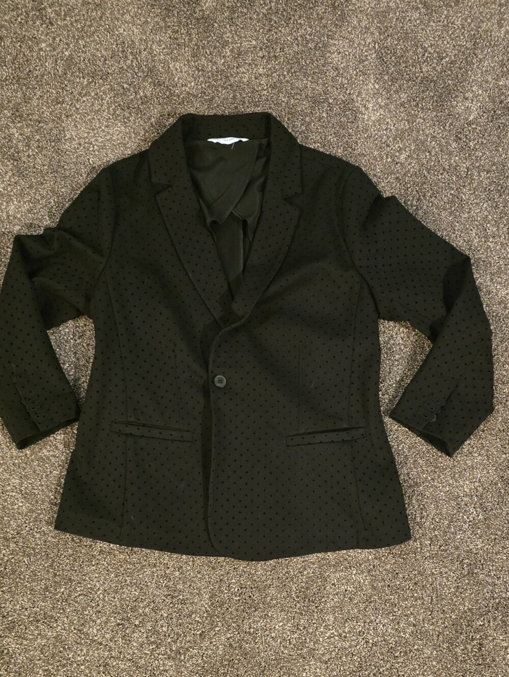 Old Navy Black on Black Polka Dot Blazer